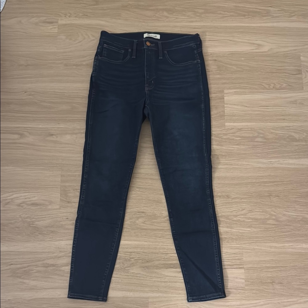 Madewell Women's Dark Blue High-Rise Skinny Jeans